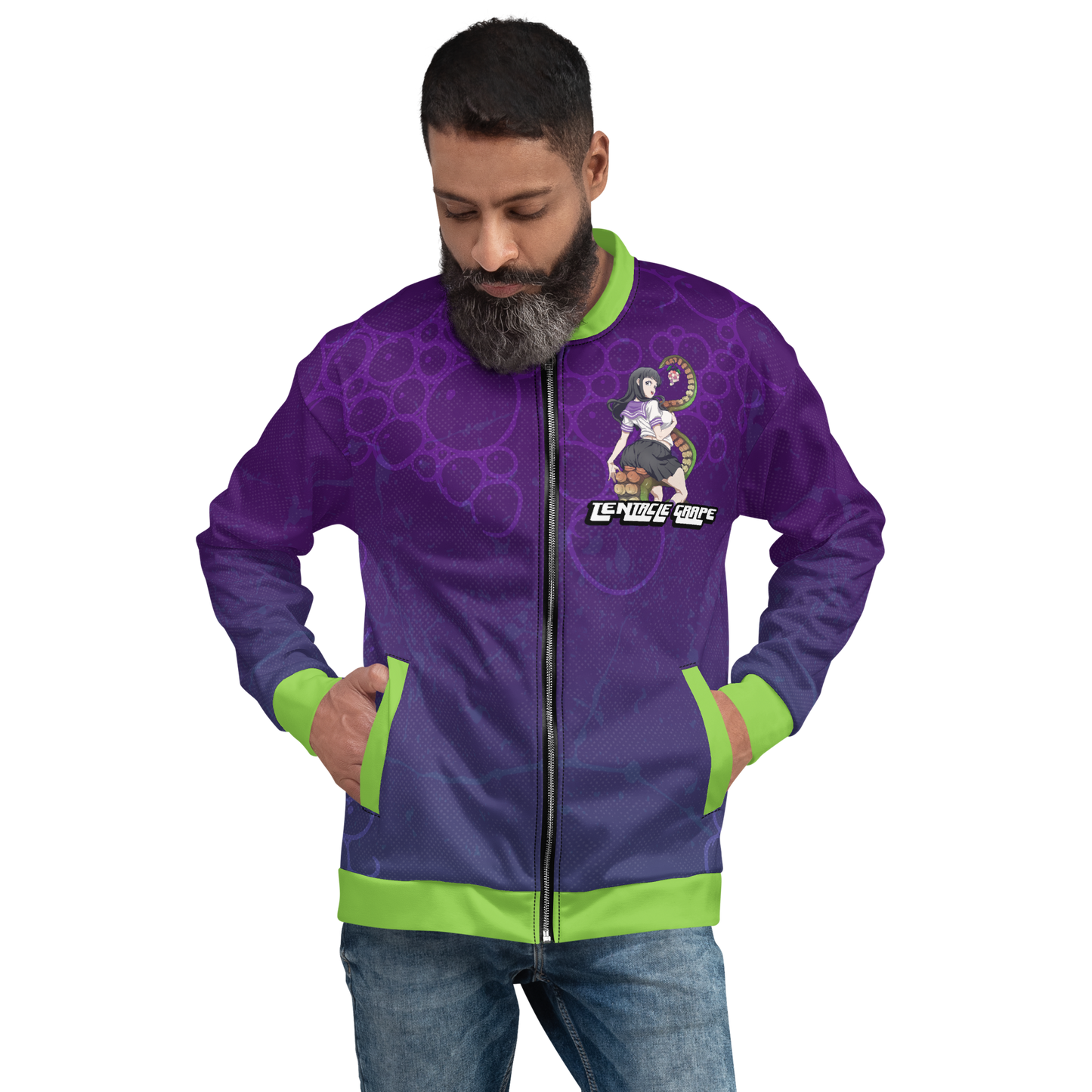 Tentacle Grape Unisex Bomber Jacket